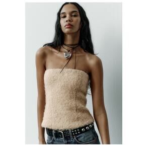 Zara Teddy Strapless tank top